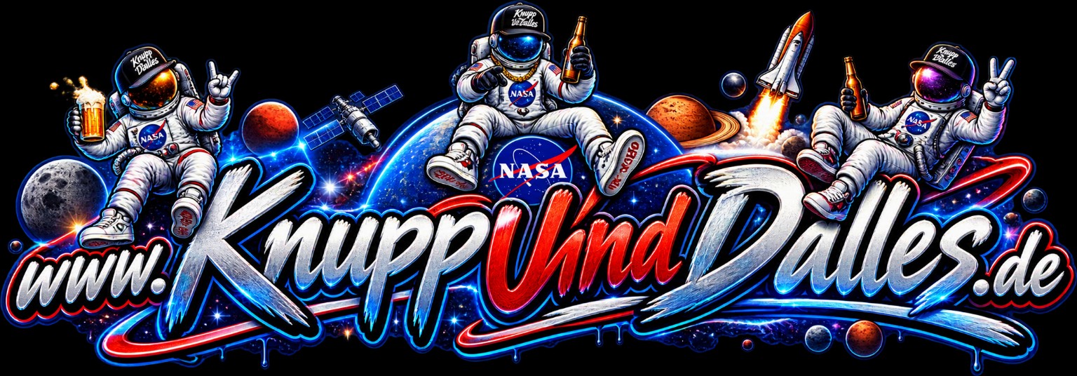 Knupp und Dalles Weltraum-Banner